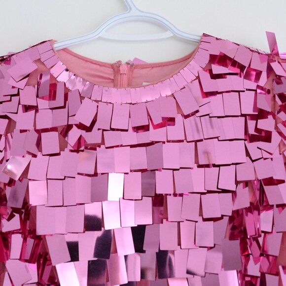 Jonathan Simkhai Tuckernuck Pink Punch Vivienne Embroidered Sequin Mini Dress 4 - Picture 6 of 13